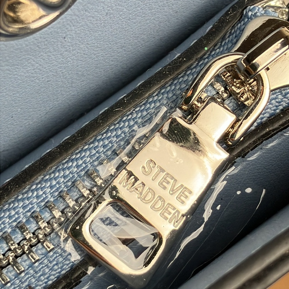 Steve Madden Bevelyn Satchel Blue Purse NWT - Picture 12 of 16